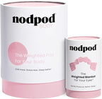 Nodpod Weighted Blanket & Sleep Mask Bundle – Ultra-Soft Body Blanket with Glass Beads + Light-Blocking Eye Mask – Relaxation, Comfort, Travel & Better Sleep - Blush Pink