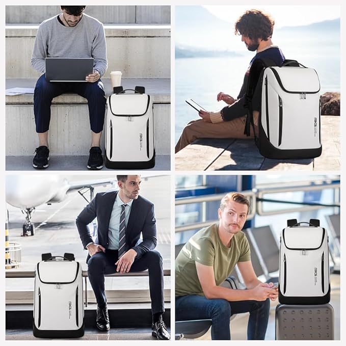 BANGE Business Smart Backpack Waterproof fit 15.6 Inch Laptop Backpack with USB Charging Port,Travel Durable Backpack