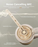 Wireless Headset with AI Noise Cancelling Microphone Bluetooth Headset - Bluetooth V5.2 Headphones with USB Dongle & Mic Mute for Computer/Laptop/PC/iPhone/Android/Cell Phones (White)