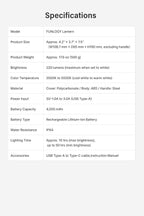 Lantern - Rechargeable LED Camping Lantern, Vintage 360° Dimmable Light , 4000mAh Power Bank, High CRI 95, IPX4 Water-Resistant, Portable for Home, Emergency, Outdoor, Black