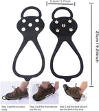 Universal Non Slip Gripper Spikes for Shoes, Ice Traction Cleat Grips with Steel Studs Crampon for Ice Sports