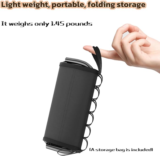 Generic 12inch Mini Portable Folding Stool, Camping Fishing Stool Suitable for Adult Fishing, Outdoor Hiking, Garden and Beach, Hold Up to 286 LBS with Carry Bag,(Black)