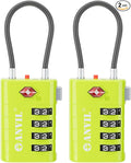 ANVIL 4 Digit Luggage Locks, TSA Locks for Luggage, Advanced TSA008 core, Alert Indicator for Your Travel Lock, Suitcase Lock. (2, Grass Green)