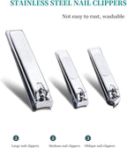 Nail Clipper Set, 6 Pcs Toenail Clippers, Stainless Steel Fingernail Clipper, and PU Leather Manicure Set, Purse Essentials Travel Nail Kit Gift Ideas