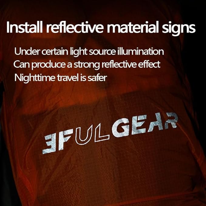 3F 20-85L backpack rain cover, waterproof, dustproof, wear-resistant, tear resistant outdoor hiking backpack cover (orange-L)