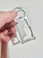 15-in-1 Multi-Tool Keychain – Stainless Steel Pocket Survival Card with Bottle Opener Keychain, Wrench, Ruler – Compact Keychain Multitool for Men,Gift for Dad