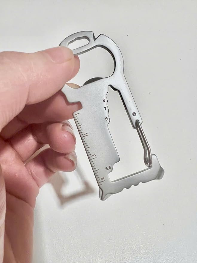 15-in-1 Multi-Tool Keychain – Stainless Steel Pocket Survival Card with Bottle Opener Keychain, Wrench, Ruler – Compact Keychain Multitool for Men,Gift for Dad
