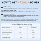 DOKIO 200W Portable Foldable Solar Panel Kit (20x27in, 9.7lb), with Separate Controller and Dual USB, Monocrystalline Charger for 12V Batteries & Power Stations, RV Camping Trailer Emergency Backup
