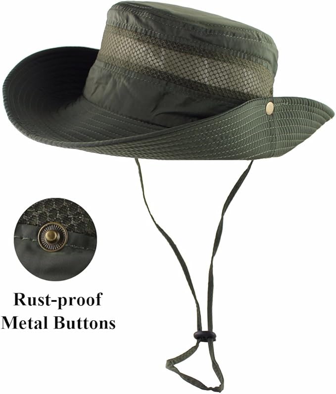 CAMOLAND Mens Fishing Hat Wide Large Brim Sun Hat with Outdoor UV Protection