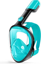 Greatever Full Face Snorkel Mask, Snorkeling Gear for Adults with Latest Dry Top Breathing System and Detachable Camera Mount, Foldable Snorkel Mask Adult, Snorkels Anti-Fog & Anti-Leak