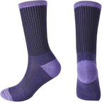 EnerWear 4 Pack Women's Merino Wool Outdoor Hiking Trail Crew Sock