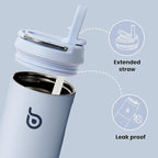 BOTTLE BOTTLE Insulated Water Bottle 24oz with Straw Lid and Handle for Sports Travel Gym Stainless Steel Water Bottles Double-Wall Vacuum Metal Leak Proof BPA-Free