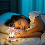 Camping Lantern for Kid Toddler Flashlight with Soft Light & Eye Protection Indoor Outdoor Hanging Tent Portable Night Light Battery Operated Sky Lanterns Rechargeable Lamp Gear Essentials (Pink)