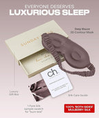 SUNDAYSILKS™ 3D Contoured Silk Sleep Mask | Padded Silk Eye Mask with Eye Cups for Lash Extensions | Blackout, Organic for Women & Men, Perfect for Travel, Slip-Free Deep Sleeping, Antifaz para Dormir