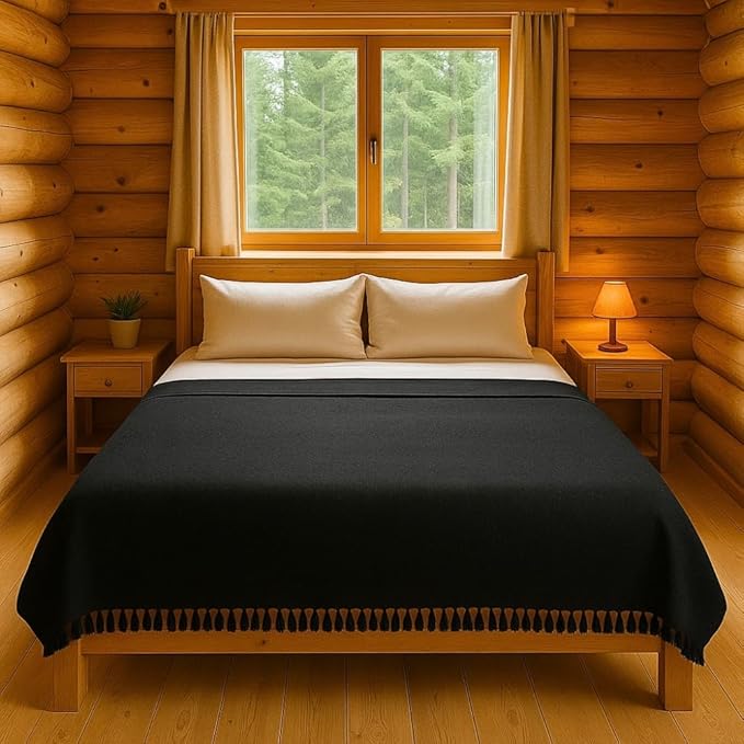 Open Road Goods Solid Color Mexican Yoga Blanket – Large Handwoven Throw for Yoga, Beach, Camping or Home – Soft and Durable Cotton Blend