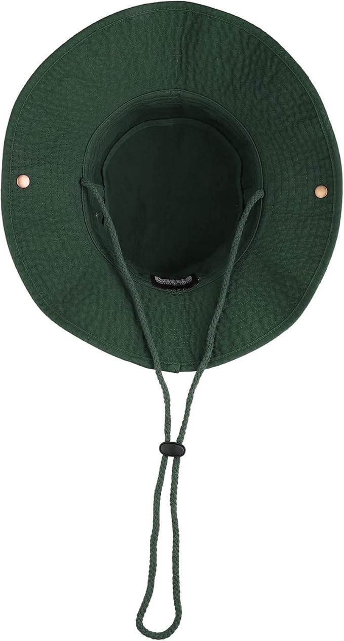Wide Brim Hiking Fishing Safari Boonie Bucket Hats 100% Cotton UV Sun Protection for Men Women Outdoor Activities