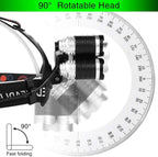 Headlamp 1200 Lumen Ultra Bright LED Work Headlight,Brightest USB Rechargeable Headlamps,4 Modes Waterproof Zoomable Head Lamp Best Headlamps for Adults Camping Cycling Hiking Hunting Outdoors