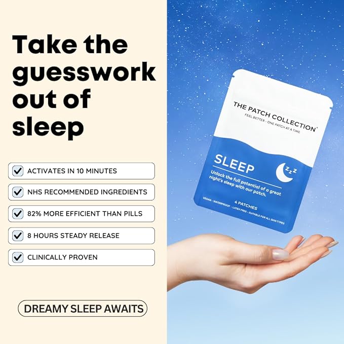 The Patch Collection® - Deep Sleep Aid Patches | Melatonin, Valerian Root, Passion Flower, Magnesium for Nighttime Support | Vegan Friendly Waterproof Patch, Latex Free (Pack of 15)