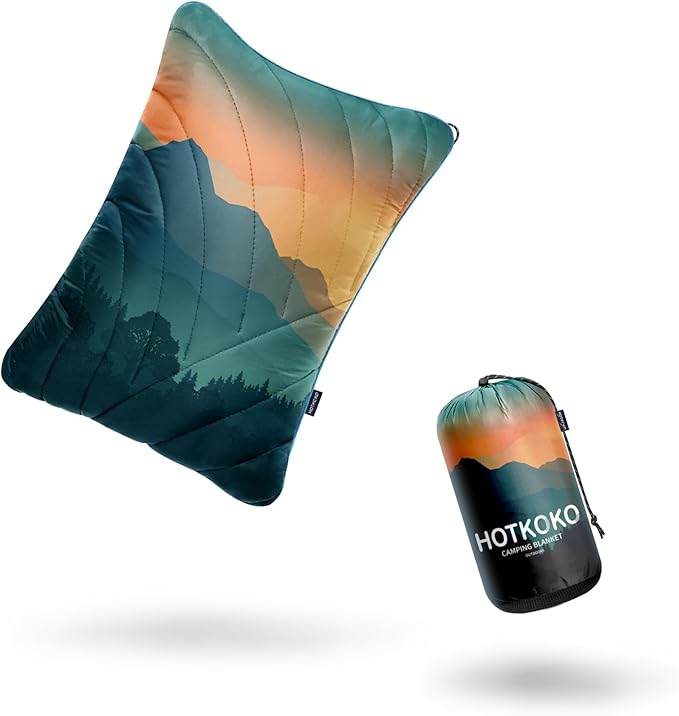 Camping Pillow,Supportive Compressible Travel Pillow Large Size Lightweight Camp Pillow with Storage Bag for Camping,Hiking,Backpacking,Airplane