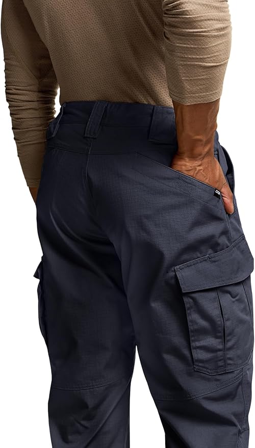 CQR Men's Tactical Pants, Water Resistant Ripstop Cargo Pants, Lightweight EDC Work Hiking Pants, Outdoor Apparel