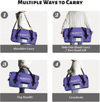 Large Waterproof Duffel Bag Roll-top Heavy Duty Dry Duffle Bags for Motorcycling, Rafting, Boating, SUP, Kayaking, Travel, 70L(Blue)