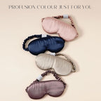 100% 22 Momme Mulberry Silk Sleep Mask, Eye Cover for Sleeping, Blackout 3D Sleep Masks for Lash Extensions with Adjustable Strap for Men and Women (Caramel)