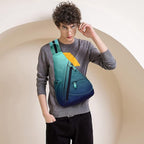 KL928 Canvas Sling Bag - Small Crossbody Backpack Shoulder Casual Daypack Rucksack for Men Women(Large Version)
