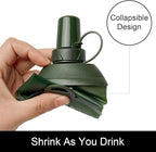 WILDREEDS 150ml Soft Flask, TPU Collapsible Soft Water Bottle for Hydration Pack, Running Vest, Folding Water Bottle for Hiking Cycling Climbing-1Pcs, Green