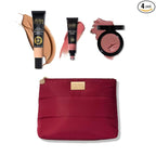 LAURA GELLER NEW YORK Good Skin SPF Makeup Kit (4 PC), Medium | Serum Foundation SPF 50, Cream Blush, Lip Balm SPF 30 | Hydrating, Lightweight Makeup Set for Mature Skin + Cosmetic Bag
