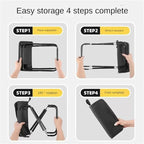 Portable Folding Stool, Small Portable Stool for Adults, Fishing Hiking Gardening and Beach with Carry Bag, Hold Up to 265 LBS (Black)