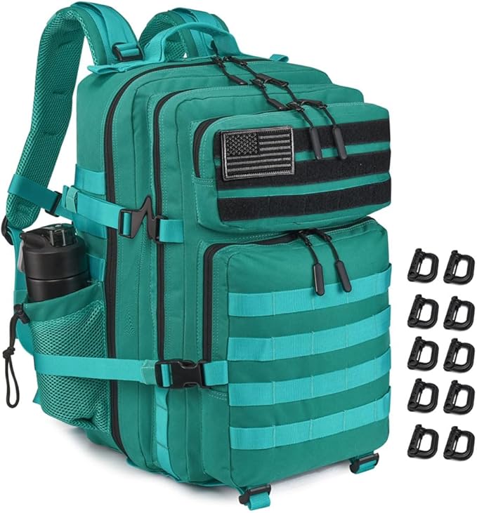 Military Tactical Backpack 45L Large Tactical Backpack for Men, Hiking Rucksack With Bottle Holder