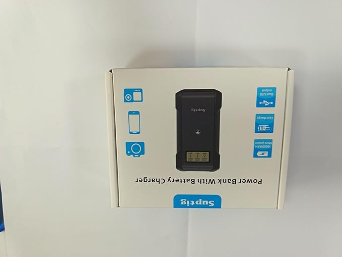 Suptig Power Bank with Battery Charger, 10,000mAh Battery Pack Charger Box Compatible for Gopro Hero 12, Hero 11, Hero 10, Hero 9, Hero 8, Hero 7, Hero 6, Hero 5.