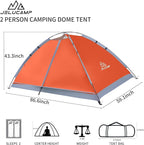 1/2/4/5/6 Person Dome Tents for Camping, Lightweight Portable Backpacking Tent, Small Easy Set Up Outdoor Waterproof Camping Hiking Tent for Adults