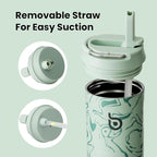 BOTTLE BOTTLE Insulated Water Bottle 24oz with Straw Lid and Handle for Sports Travel Gym Stainless Steel Water Bottles Double-Wall Vacuum Metal Leak Proof BPA-Free