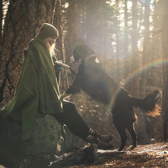 Arcturus Rainier Wool Blanket - 4.5lbs Warm, Heavy, Washable, Large | Great for Camping, Outdoors, Survival & Emergency Kits (Four Cedars)