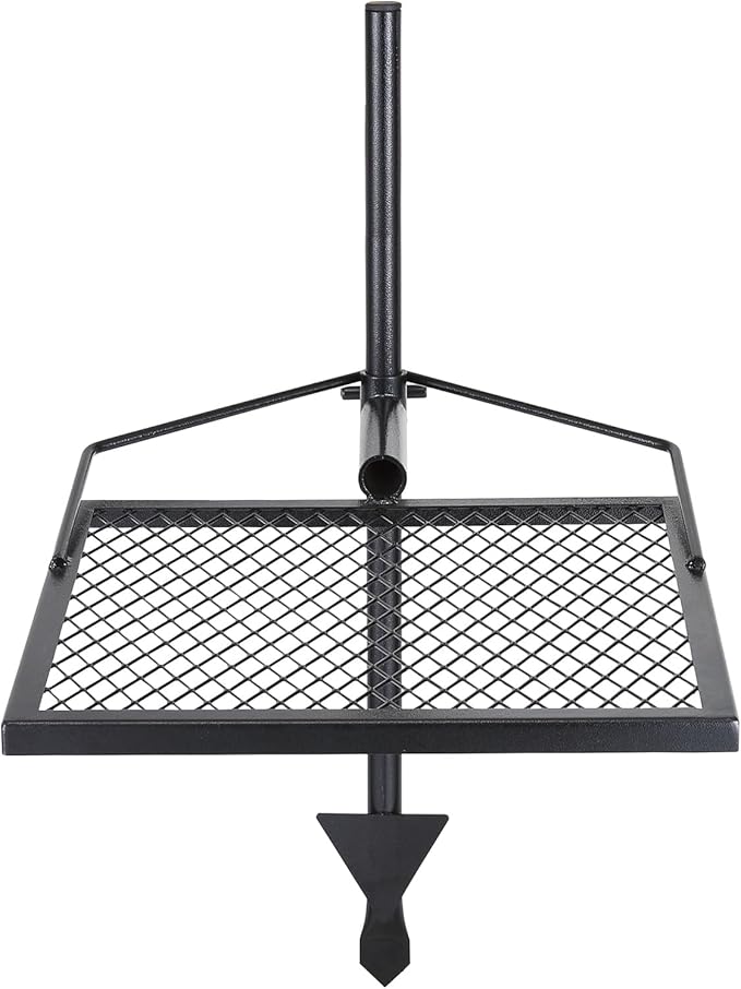 VEVOR Swivel Campfire Grill, Fire Pit Grill Grate over Fire Pits, Heavy Duty Steel Grill Grates, 360° Adjustable Open Fire Outdoor Cooking Equipment, Portable Camp Fire Racks for Camping Outdoor BBQ