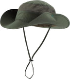 Connectyle Wide Brim Sun Hat for Men Breathable Cowboy Boonie Hat UPF 50+ Sun Protection Bucket Hat for Fishing Hiking