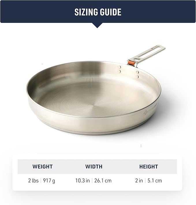 Sea to Summit Detour 10-Inch Stainless Steel Camping Pan