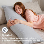 Long Pillowcases - Body Pillow Cover - Long Pillow Insert for Sleeping, Side Sleepers - Soft & Breathable Body Pillow Case with Envelope Enclosure - Comfy & Machine Washable - 20" x 54" (Steel Blue)