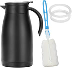 34 Oz Thermal Coffee Carafe, Stainless Steel Insulated Vacuum Coffee Carafes For Keeping Hot, 1 Liter Tea, Water, and Coffee Beverage Dispenser(Black)