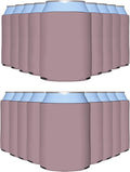 PartyPrints 25 Pack Dusty Rose Blank Can Cooler Sleeves, Customizable Bulk Can Coolers, Extra-Thick Collapsible Drink Insulator Sleeve, Beer Can Coolers for Party Beverages