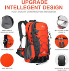 INOXTO lightweight Hiking Backpack 35L/40L Hiking Daypack with Waterproof Rain Cover for Travel Camping Outdoor Men and Women
