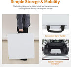 BestOffice Camping Folding 4 Foot Plastic Table, White