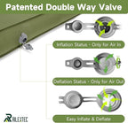 4" Thick Self-Inflating Camping Pad, Camping Sleeping Pads with Solid Foam, Sleeping Pad with Pump Sack, Compact Double Camping Sleep Bed for Tent, Car, Truck or Van (Double)