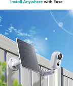 ZUMIMALL 3W Solar Panel for Security Camera Wireless Outdoor, IP66 Waterproof Solar Panel with 10ft Type C Cable, Suitable for All Security Camera (Type C Port)