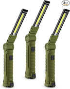 3 Pack Rechargeable LED Work Lights with Magnetic Base and 360° Rotation, 5 Modes for BBQ, Camping, Reading, and Car Repair