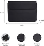 RAINS Laptop Portfolio 13"/14'' – Black Waterproof Protective Computer Case with Soft Lining, Flap Closure, Fits 14" Laptop – Water Resistant & Repellent – 2 Year Warranty