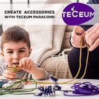 TECEUM 5/32" Paracord Rope 1000 – 1000ft / 200ft / 100ft / 50ft – Tactical Parachute Cord 4mm – 45+ Colors – Nylon String for Survival & Camping Gear – Stripe Cord for Survival – Utility Rope