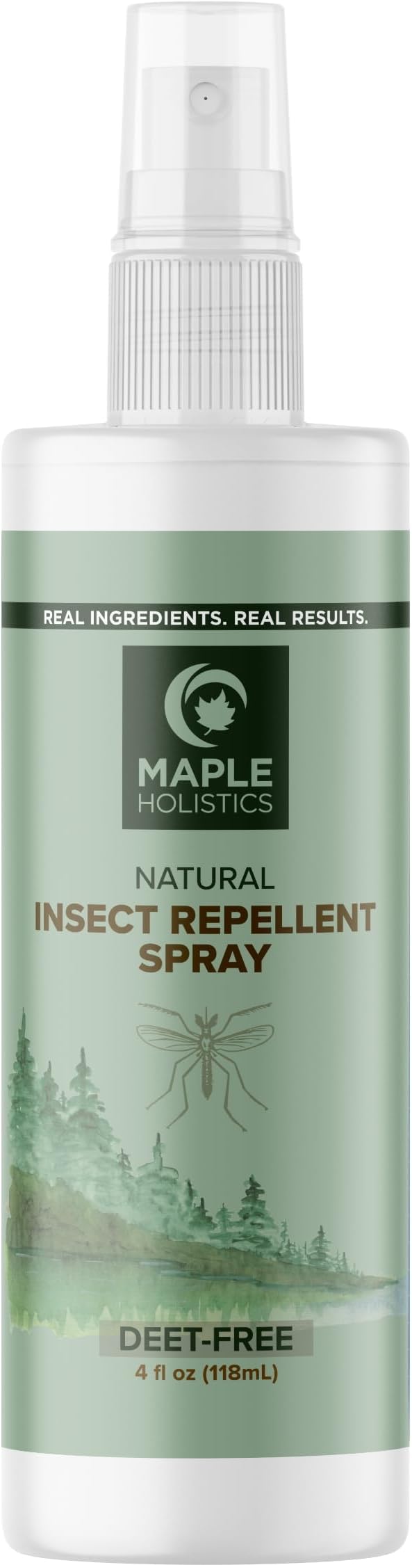Natural Bug Repellent Spray for Body - DEET Free Bug Spray for Kids & Adults for Ticks Mosquitoes & Insects - Made with Citronella Rosemary & Lemongrass - Light Scent Vegan & Cruelty Free (4 Fl Oz)