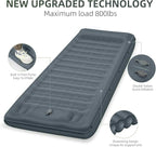 Double Sleeping Pad Camping, Self Inflating 6'' Extra-Thick 2 Person Pillow Built-in Foot Pump Waterproof Inflatable Sleeping Mat Backpacking, Tent, Hiking, Portable Camping Pad